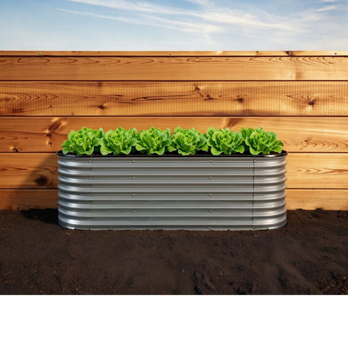 Oval Raised Garden Bed — 6′×2′, 22″ Deep