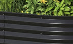 Black Galvanized Steel Raised Garden Bed – 7' x 3' x 1' – Oval Planter
